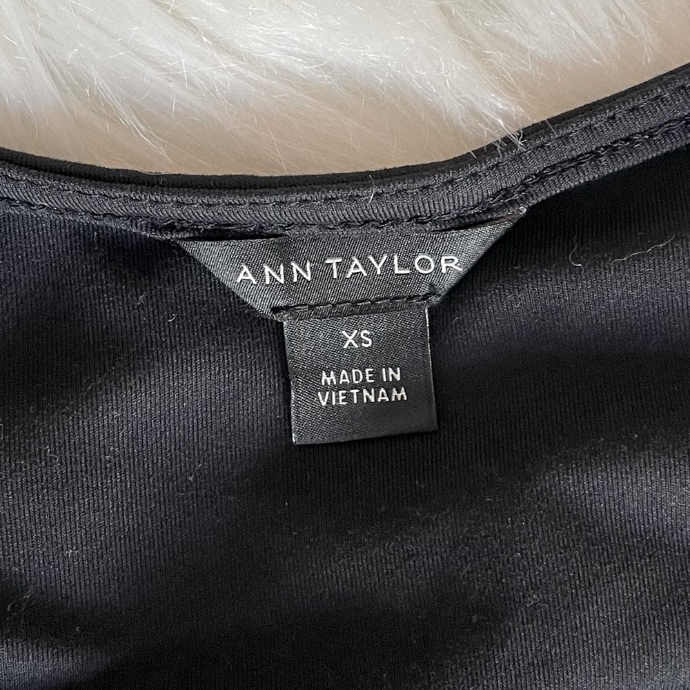 Ann Taylor Wrap Blouse in Black - Picture 4 of 5